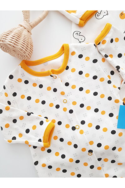 artıbebe Duck 3-Piece Baby Rompers, 100% Cotton Baby Rompers Newborn