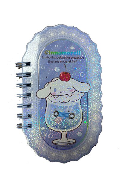 Miniso Sanrio Lisanslı Renkli Yaz Serisi Pipetli Kalem Figürlü Telli Defter - Cinnamoroll