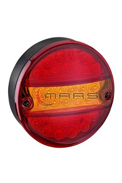 Mars 12v Stop Lambası Yuvarlak (LEDLİ) (3 FONKSİYONLU) (KIRMIZI-SARI) (140*60...