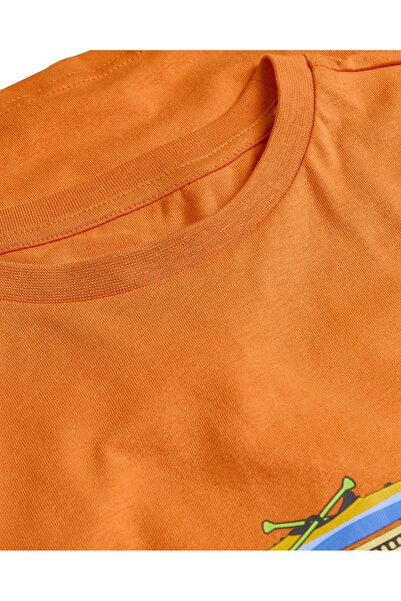 SKECHERS B Short Sleeve Regular Fit T-Shirt Büyük Erkek Çocuk Turuncu Tshirt SK2510102-701