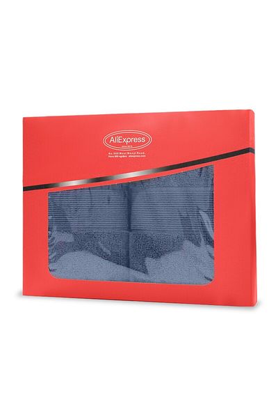 Choice 35x75cm Blue Cotton Towel Bathroom Face Towel Strong Absorbent Soft Non-shedding Adult Towel Thicken