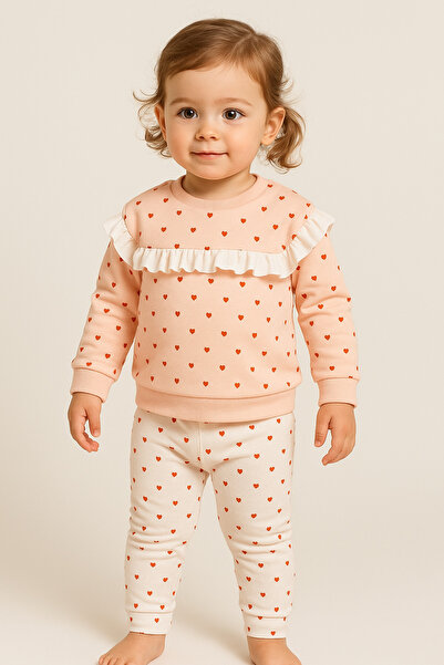 Baby Girl Heart Pattern Bolera angel Set