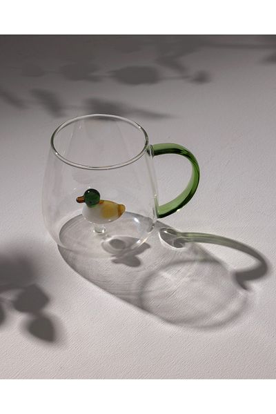 Madame Coco Lucia Borosilicate Glass Mug - Green - 400 ml