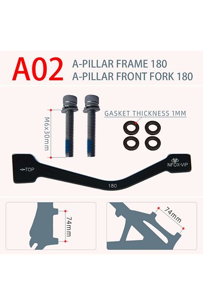 Choice A02-fr180 Disc Brake Base Pads Set Electric Mountain Bike Pm/is 160 180 203 Mm Aluminum Alloy Calipe