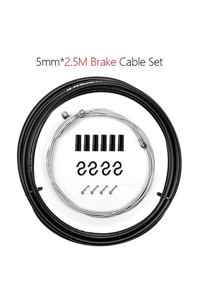 Choice Brake Black 5mm 2m/2.5m Bike Brake & Shift Cable Kit 4mm/5mm Mountain Road Bike Derailleur Cable Set