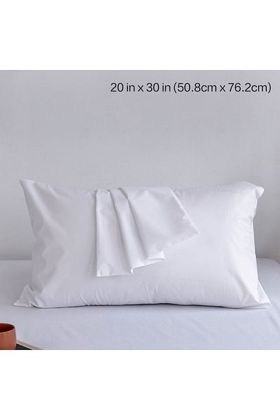 Choice 20 In X 30 In 1piece White 1pc Solid Color Pillow Cover 20 In X 30 In (50X76CM) Rectangular White Pi
