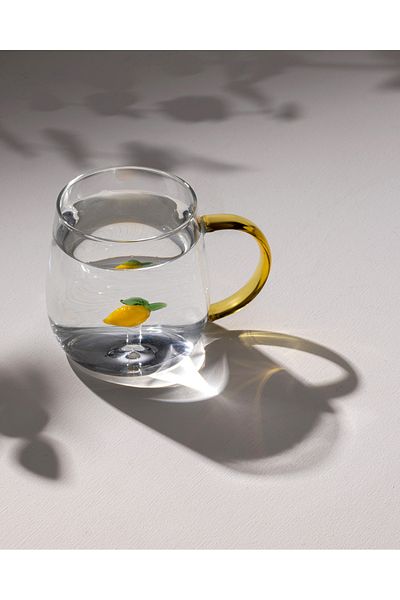 Madame Coco Lucia Borosilicate Glass Mug - Yellow - 400 ml