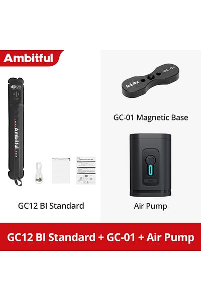 AMBITFUL Kit 3 Gc12 Gold Crow 12 Flexible Photography Lighting Air Light 2700k-6500k Portable Led So