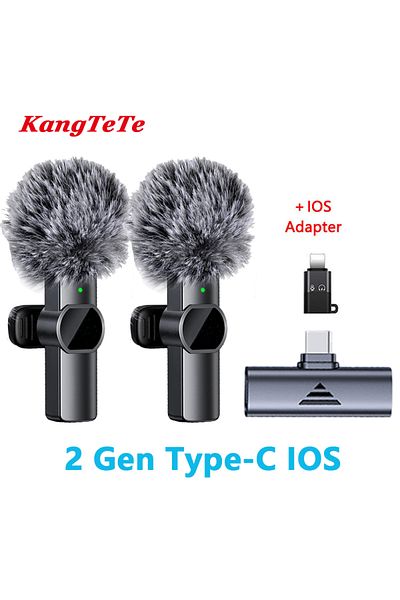 Choice Type C-IOS Adapter Wireless Lavalier Microphone for Cell Phone Noise Reduction Portable Audio Video