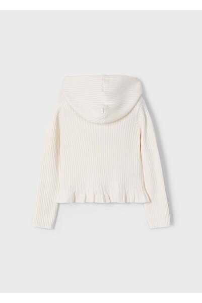MAYORAL Girl's Knitted Glitter Cardigan Cream