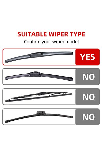 Choice 14 inch (350mm) Auto Car All seasons Windshield Wiper Blades Refills Natural Rubber Strips for 3 Sta