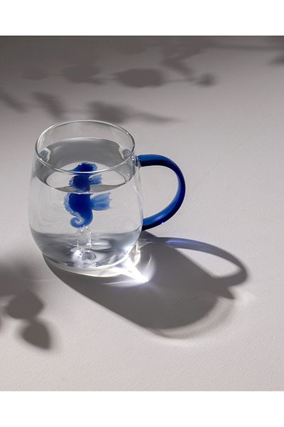 Madame Coco Lucia Borosilicate Glass Mug - Blue - 400 ml