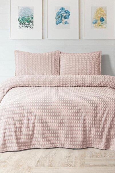 Çeyiz Diyarı Σετ κουβέρτας διπλής χρήσης Merinos Twist σε σκόνη
