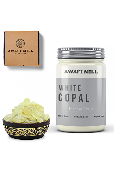 AWAFI MILL كوبال أبيض | راتنج بخور - زجاجة ١٠٠ غرام / ٣.٥ أونصة