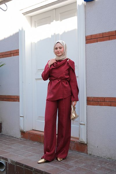 LOCCO Women's Begonia Suit Claret Red