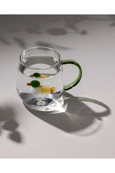 Madame Coco Lucia Borosilicate Glass Mug - Green - 400 ml