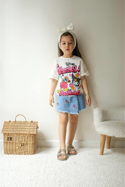 RAPAPA Комплект от пола с къс ръкав за момиче, 5800-7