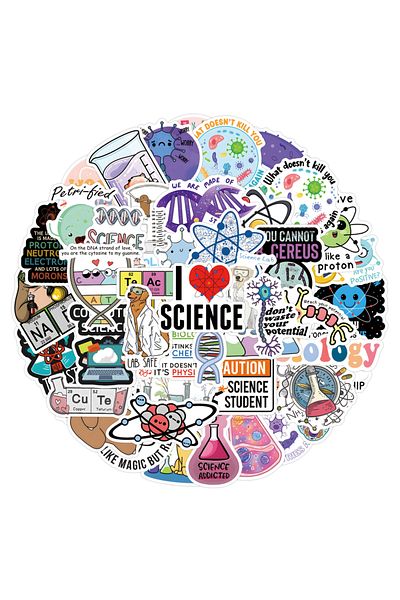 Choice X-612 55pcs Science Biology Stickers Waterproof Decal Laptop Motorcycle Luggage Snowboard Fridge Ca