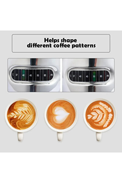 Choice 350ml 350mL Stainless Steel Milk Frothing Pitcher Temperature Display Milk Frother Pitcher Jug Cup f