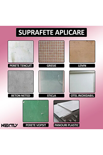 NEXTLY Set of 10 Self-Adhesive 3D Wallpaper, For Wall Or Ceiling, Waterproof, Adjustable, Surface