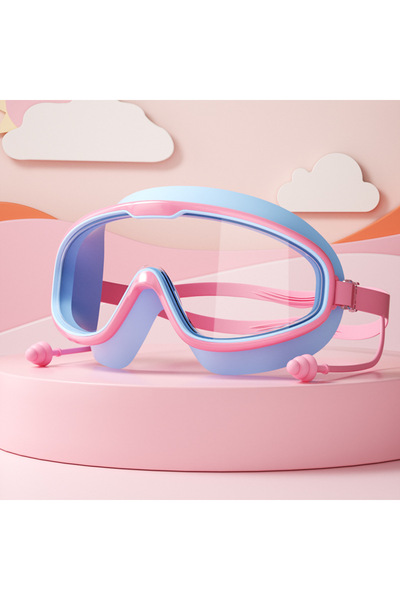 Choice نظارات سباحة للأطفال من Pink-blue02 بإطار كبير ورؤية عالية الدقة ومضاد...