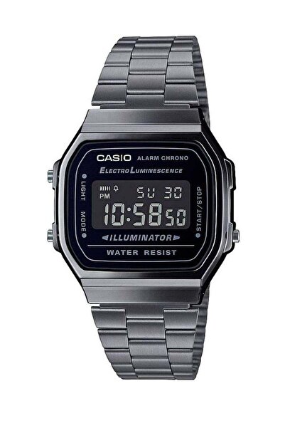Casio Stainless Steel Digital Wrist Watch A168WGG-1ADF - 33 mm - Grey