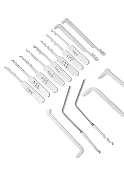 Choice 15pcs Stainless Steel Locks With Handles And Bottle Opener Locks, High-Quality Practical Locksmit...