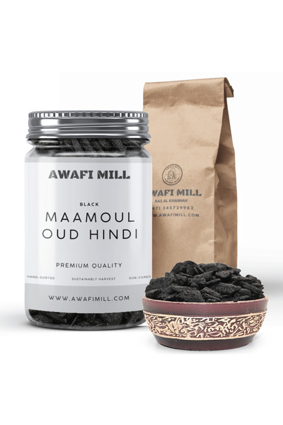 AWAFI MILL معمول عود هندي | رقائق خشب العود الطبيعي - زجاجة 100 جرام / 3.5 أونصة