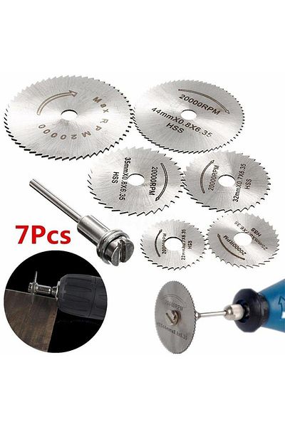 Choice Drill 6pc 1/8" Shank High Speed Steel Mini Saw Blades With Mandrels For Dremel Foredom Rotary Tool