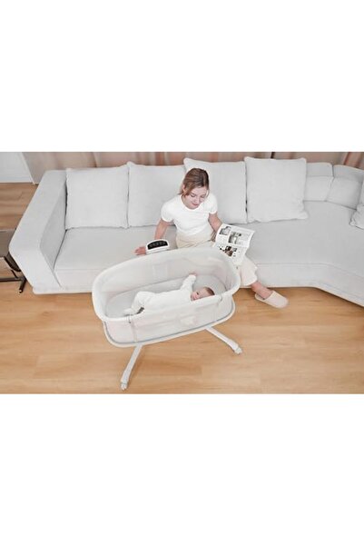 Mastela Bassinet Dream Starlight Bedside Crib Bassinet Lite Grey Birth+ to 12M