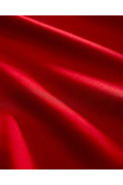 Madame Coco Ciel Single 100% Cotton Satin Elastic Sheet - Red