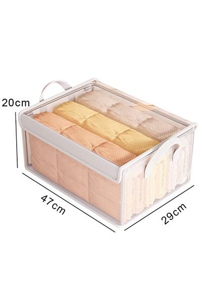 Choice with Lid-1pc PVC Transparent Storage Basket for Clothes Underwear Storage Box Stainless Steel Frame