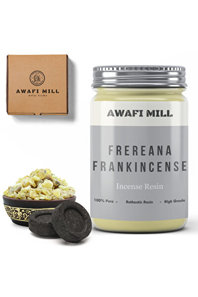 AWAFI MILL لبان فريرينا مع أقراص الفحم - زجاجة ١٠٠ غرام مع ٢٠ قطعة فحم