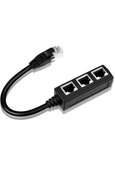 Choice 0.25m Rj45 Ethernet Cable Splitter Network Adapter,ethernet Splitter 1 To 3 Cable Suitable Super Lan