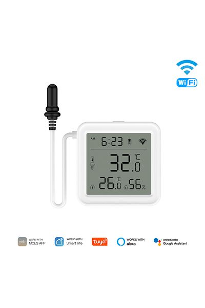 MoesHouse WiFi Smart Sensor MOES Tuya WiFi Smart 1M External Sensor Cable Probe Temperature Humidity Sensor Ap