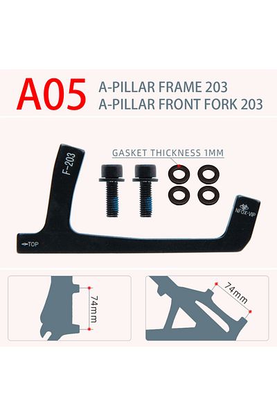 Choice A05-fr203 Disc Brake Base Pads Set Electric Mountain Bike Pm/is 160 180 203 Mm Aluminum Alloy Calipe