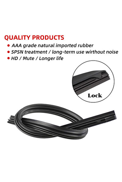 Choice شفرات مساحات الزجاج الأمامي للسيارات مقاس 21 بوصة (525 مم) لجميع المواسم، شرائط مطاطية طبيعية لـ 3 فصول