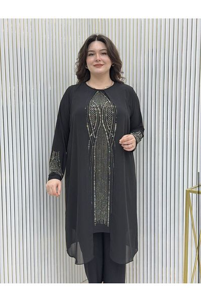 GK Σετ τουνίκ Plus Size με πέτρα πρέσας