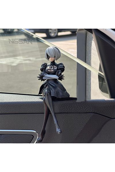 Hot Toys Opp Bagged Nier:automata Yorha No. 2 Type B Anime Figure 15cm Sitting Posture Decorative Accessories