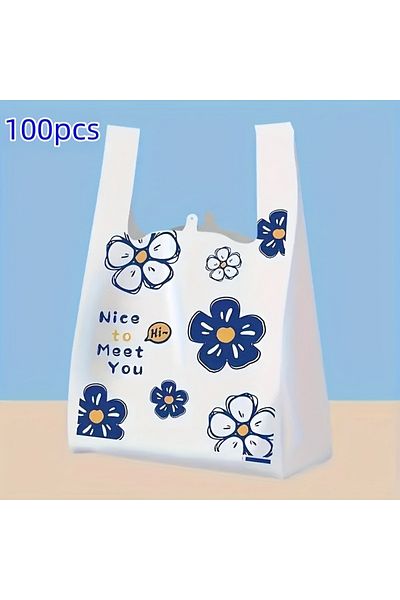 Choice other 100pcs 100pcs Durable plastic tote bag, thick and sturdy shopping bag, suitable for shopping,