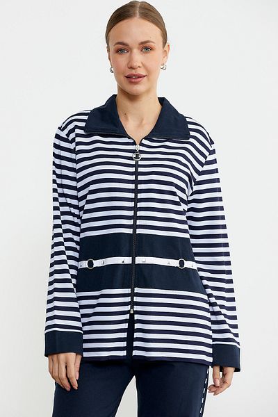 Sementa Striped Tunic Tracksuit - Navy Blue