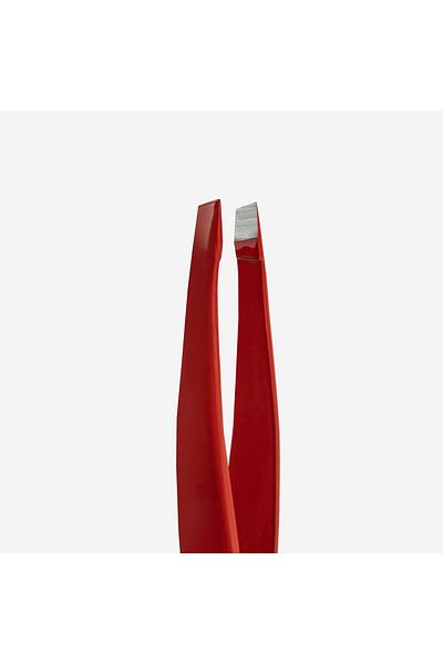 STALEKS Expert 11 Type 4R Eyebrow Tweezers (Narrow Trapezoid Edges), Red