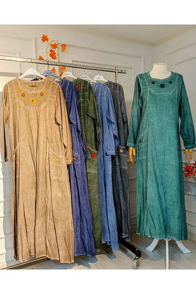 nevmira Five-Pin Stitch Detailed Dress