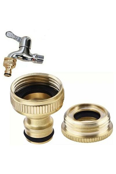 Choice Pressure Washer Hose Adaptor Brass Hose Tap Connector 3/4'' 1/2'' THREADED GARDEN WATER PIPE ADAP...