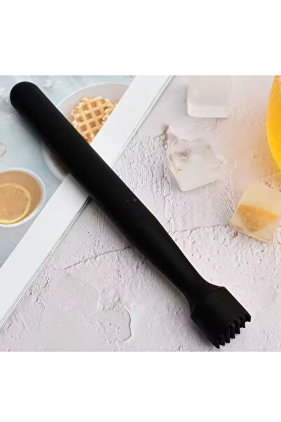 adin tasarım Mojito Tokmağı Siyah 20.7 cm Tokmak Bar Tokmağı Kokteyl Tokmağı Tokmak Meyve Buz Mojito Şeker Ezme