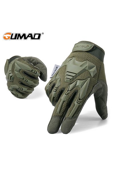GUMAO L Green Tactical Gloves Touch Screen Cycling Outdoor Hunting Hiking Climbing Sport Combat Shooting C