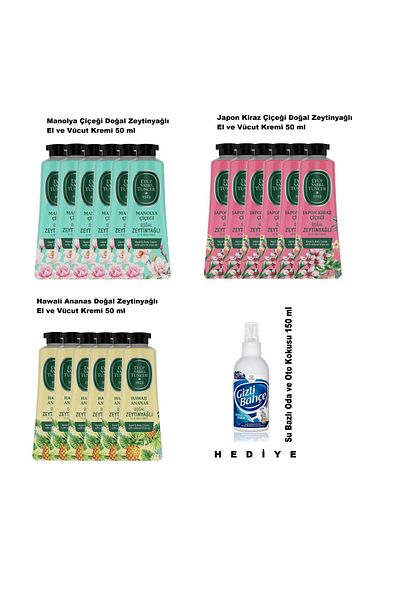Eyüp Sabri Tuncer Eyüp Sabri̇ Tuncer Magnolia-Japanese-Hawaiian Pineapple Hand and Body Creams 50 ml X 18 Pieces