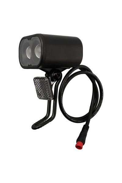 SPORTARC Black Bicycle Lithium Battery Headlight 12-48V 2pin Bike Lighting Waterproof Head Light Night Cycl