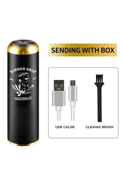 Choice Black Usb Men's Face Shaver Waterproof Irritation-free Shave Mini Portable Stainless Steel Sharp Raz