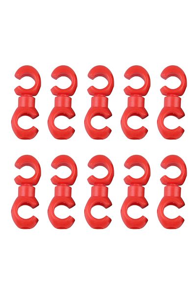 Choice 10pcs Red 40/10pcs Rotatable S-style Bike Brake Cable Clips, Durable Mtb Hose Guide Hooks For Bicycl